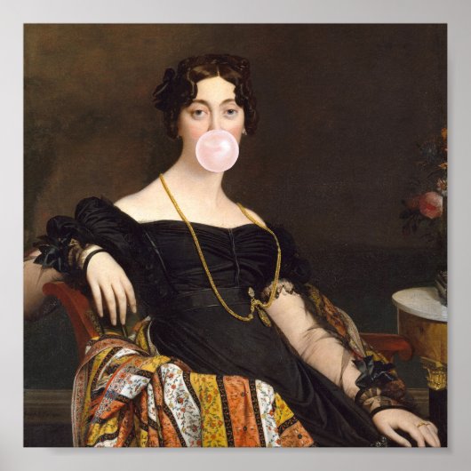 Bubble gum diva Madame Ponselle Poster (Voorkant)