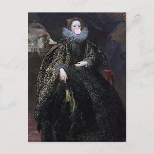 Bubble gum Diva Marchesa Briefkaart (Voorkant)