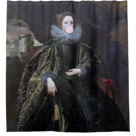 Bubble gum Diva Marchesa Douchegordijn (Voorkant)