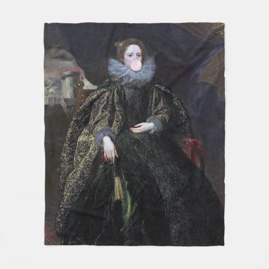 Bubble gum Diva Marchesa Fleece Deken (Voorkant)