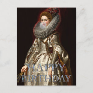 Bubble gum Diva Marchesa Gelukkige verjaardag Briefkaart