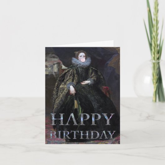 Bubble gum Diva Marchesa Gelukkige verjaardag Kaart (Voorkant)