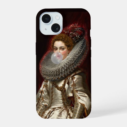 Bubble gum Diva Marchesa iPhone 15 Case (Achterkant)