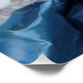 Bubble gum Diva met blauwe vlinder Perfect Poster (Hoek)