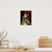 Bubble gum Diva met een kraag Poster (Keuken)