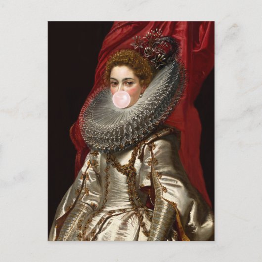 Bubble Gum Diva met Lace Ruff Briefkaart (Voorkant)