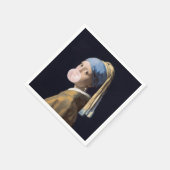 Bubble Gum Diva met Parel Oorbel Servet (Hoek)