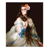 Bubble Gum Diva met twee bloemen Foto Afdruk (Voorkant)