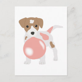 Bubble gum Dog Bgloing Bubble Briefkaart