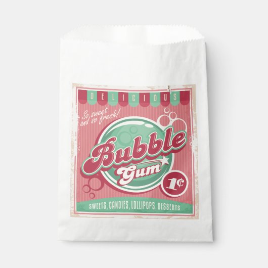 Bubble Gum Favor Bag Bedankzakje (Voorkant)