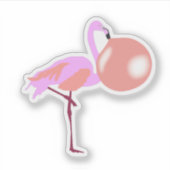 Bubble Gum Flamingo Bgloing Bubble Sticker (Voorkant)