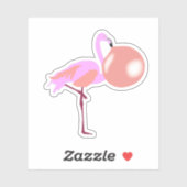 Bubble Gum Flamingo Bgloing Bubble Sticker (Vel)