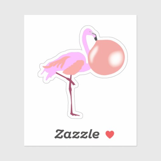 Bubble Gum Flamingo Bgloing Bubble Sticker (Vel)