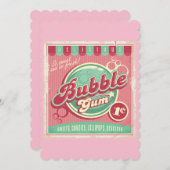 Bubble Gum Flat Wenskaart Kaart (Voorkant / Achterkant)