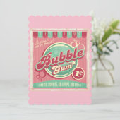 Bubble Gum Flat Wenskaart Kaart (Staand voorkant)