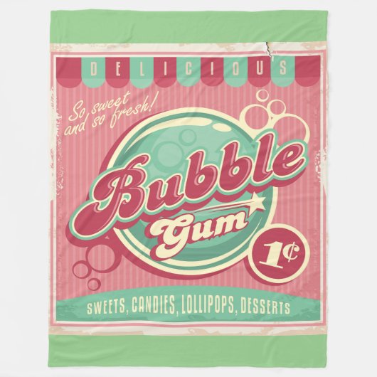 Bubble Gum Fleece Blanket (Voorkant)