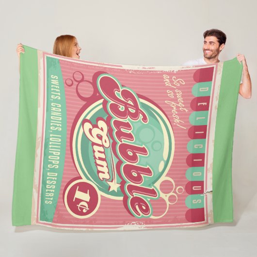 Bubble Gum Fleece Blanket Deken (In situ)
