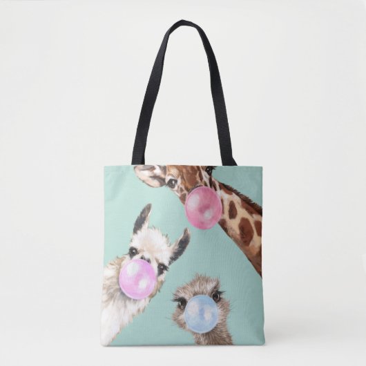 Bubble Gum Gang in het Groen  Tote Bag (Voorkant)