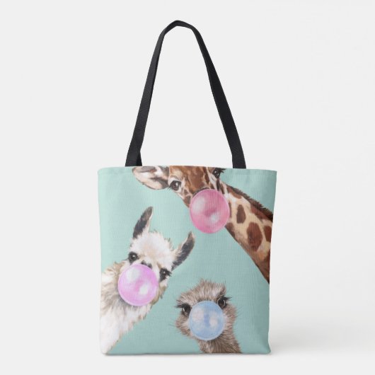 Bubble Gum Gang in het Groen  Tote Bag (Achterkant)