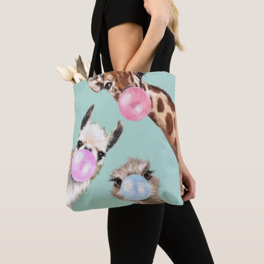 Bubble Gum Gang in het Groen  Tote Bag (Dichtbij)