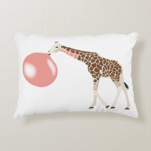 Bubble Gum Giraffe Baling Bubble Accent Kussen