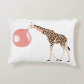 Bubble Gum Giraffe Baling Bubble Accent Kussen (Achterkant)