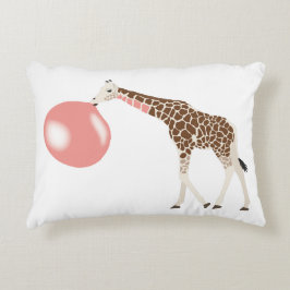 Bubble Gum Giraffe Baling Bubble Accent Kussen