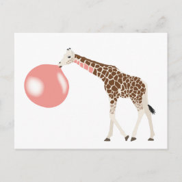 Bubble Gum Giraffe Baling Bubble Briefkaart
