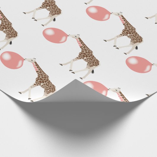 Bubble Gum Giraffe Baling Bubble Cadeaupapier (Hoek)
