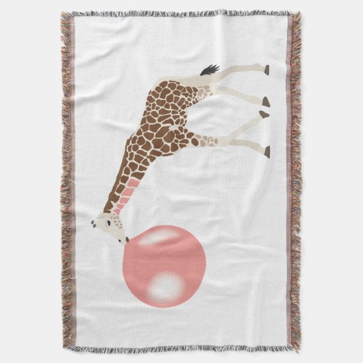 Bubble Gum Giraffe Baling Bubble Deken (Voorkant Verticaal)