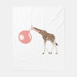 Bubble Gum Giraffe Baling Bubble Fleece Deken
