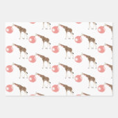 Bubble Gum Giraffe Baling Bubble Inpakpapier Vel (Voorkant 2)