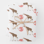 Bubble Gum Giraffe Baling Bubble Inpakpapier Vel (In situ)