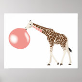 Bubble Gum Giraffe Baling Bubble Poster (Voorkant)