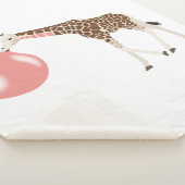 Bubble Gum Giraffe Baling Bubble Sherpa Deken (3/4)