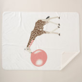 Bubble Gum Giraffe Baling Bubble Sherpa Deken (Voorkant (horizontaal))