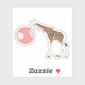 Bubble Gum Giraffe Baling Bubble Sticker (Vel)