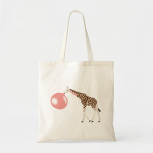 Bubble Gum Giraffe Baling Bubble Tote Bag