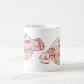 Bubble gum grappige tonijn vis smaak koffiemok (Center)