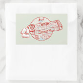 Bubble gum grappige tonijn vis smaak rechthoekige sticker (Tas)