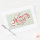 Bubble gum grappige tonijn vis smaak rechthoekige sticker (Envelop)