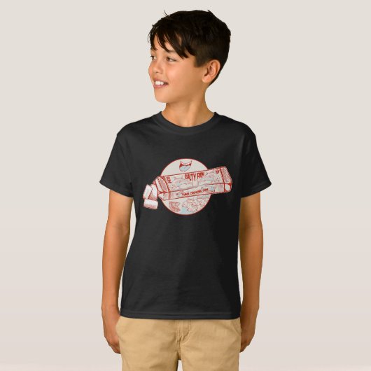 Bubble gum grappige tonijn vis smaak t-shirt (Voorkant volledig)