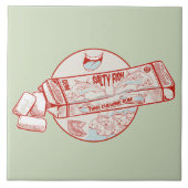 Bubble gum grappige tonijn vis smaak tegeltje (Voorkant)