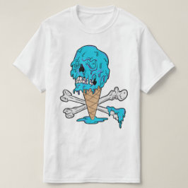 Bubble-gum Ice Cream Driving Skull T-shirt