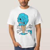 Bubble-gum Ice Cream Driving Skull T-shirt (Voorkant)