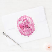 Bubble Gum Ice Cream Pin Up Ronde Sticker (Envelop)