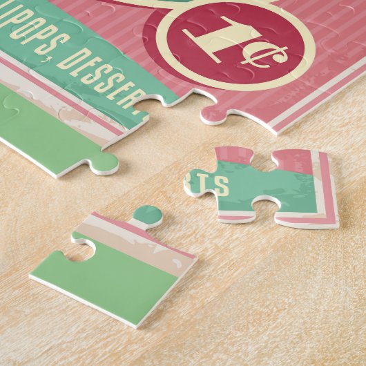 Bubble Gum Jigzaag Puzzle Legpuzzel (Zijkant)