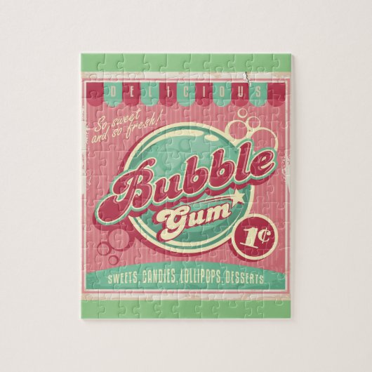 Bubble Gum Jigzaag Puzzle Legpuzzel (Verticaal)