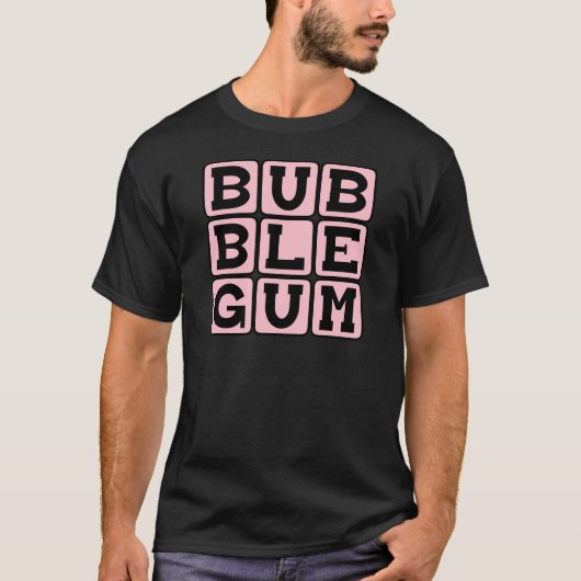Bubble Gum, Kleur en Snoep T-shirt (Voorkant)