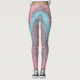 Bubble Gum Lace AI art Leggings